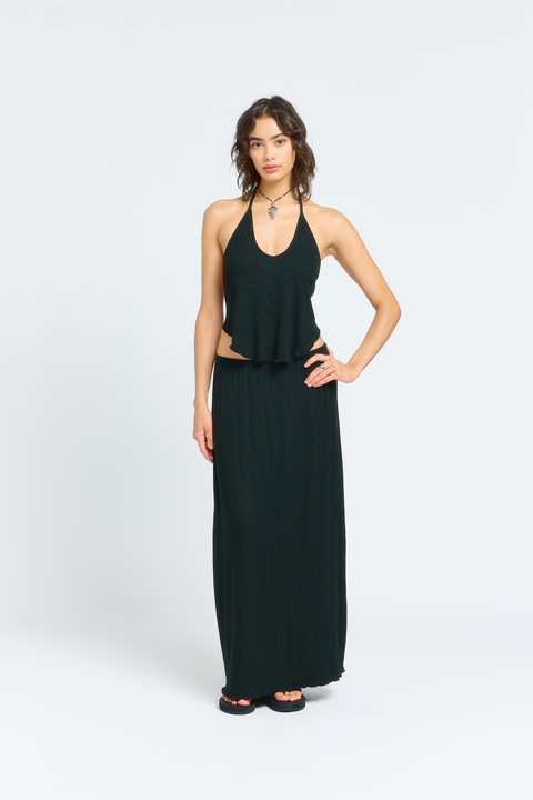 Olivia Maxi Skirt (Jet Black)