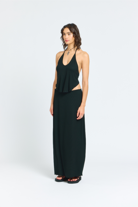 Olivia Maxi Skirt (Jet Black)