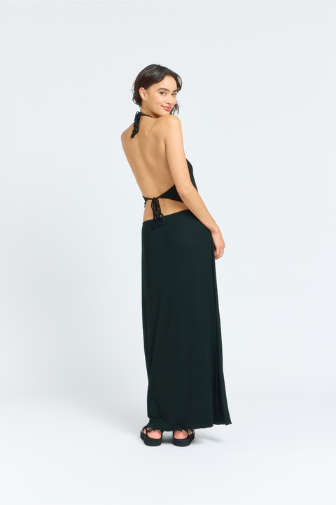 Isla Halter Top (Jet Black)