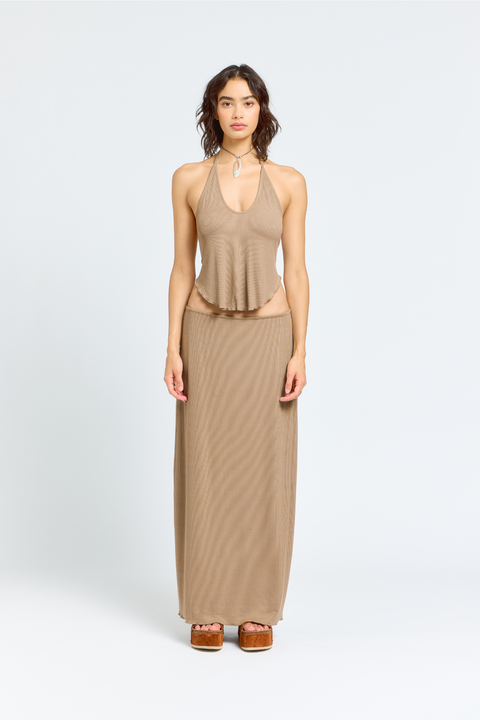 Olivia Maxi Skirt (Cappuccino)