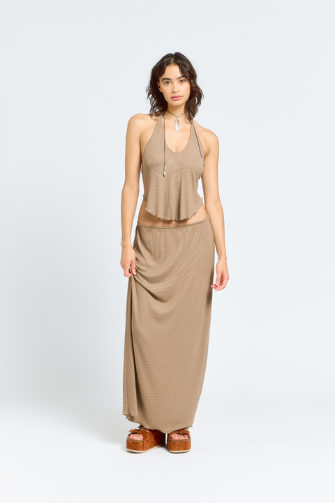 Olivia Maxi Skirt (Cappuccino)