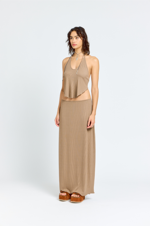 Olivia Maxi Skirt (Cappuccino)