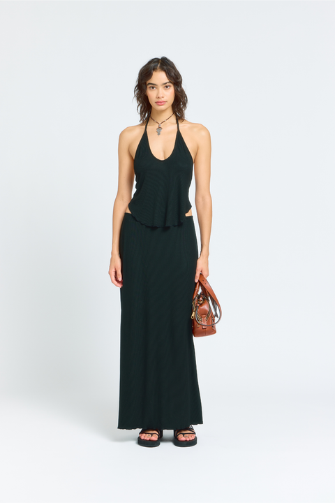 Olivia Maxi Skirt (Jet Black)