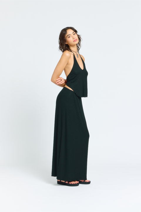 Olivia Maxi Skirt (Jet Black)