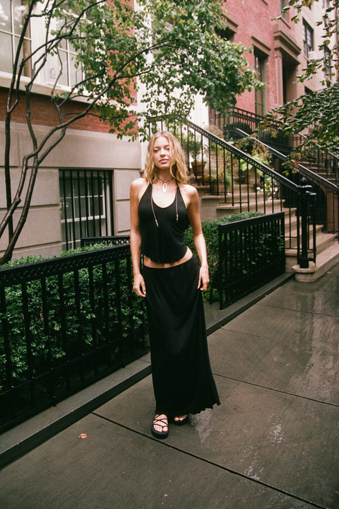 Olivia Maxi Skirt (Jet Black)